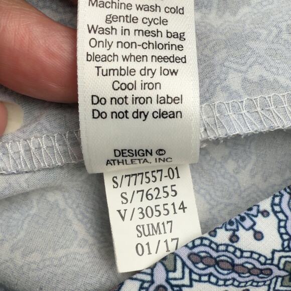 Athleta Womens Sz 12 Geometric Blue Brown Hudson Board Shorts - Picture 6 of 7